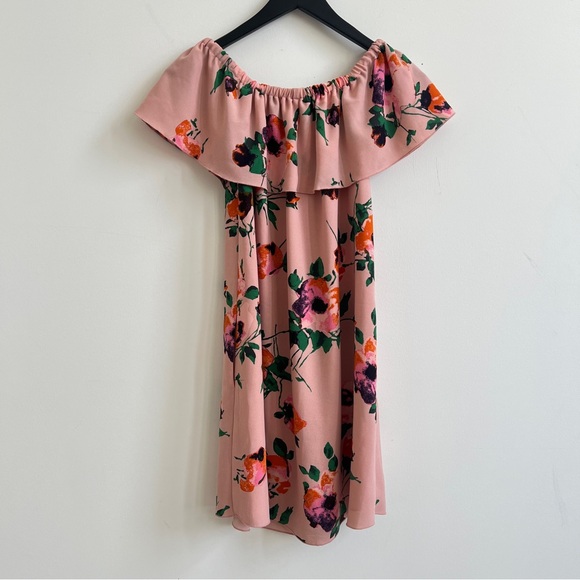 Wilfred Off the Shoulder floral minidress in dusty rose - Picture 3 of 8